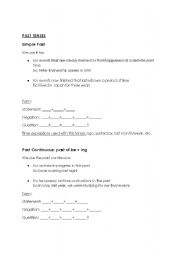 English Worksheet: Past tenses: simple past and past continuous