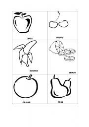 English worksheet: Cartas de fruta