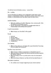 English Worksheet: British Social Attitudes Survy