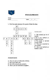 English Worksheet: Puzzle