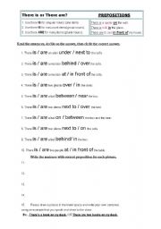 English worksheet: Prepositions 1of2