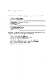 English worksheet: adverbs of frequency