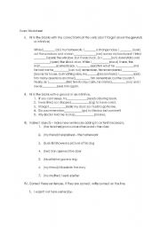 English worksheet: Worksheet Auxiliar Verbs