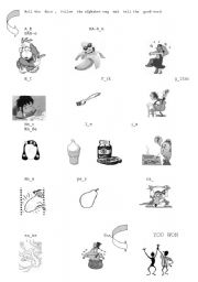 English worksheet: alphabet path