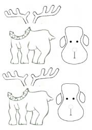 English Worksheet: Reindeer - Arts and Crafts