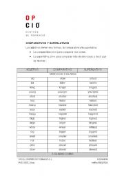 English worksheet: comparativos y superlativos