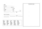 English worksheet: Self description