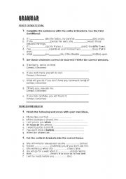 English Worksheet: FIRST CONDITIONAL/ TIME EXPRESSIONS