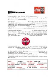 English Worksheet: The Story of Coca-Cola