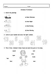 Revision worksheet - 3rd / 4th Grade (4 pages)
