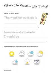English Worksheet: Whats The Weather Like Today 1