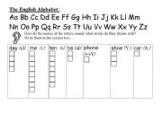 English Worksheet: Thre sounds of the letters of the alphabet