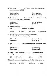 English Worksheet: General Test