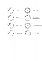 English Worksheet: What time is it?