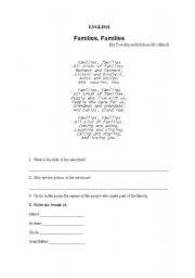 English worksheet: FAMILY