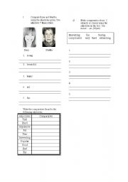 English Worksheet: Comparasions