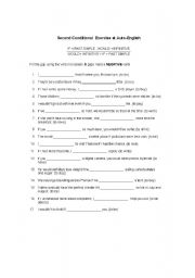 English Worksheet: secon conditional