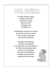 English worksheets: OUR FATHER