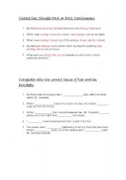 English worksheet: Past simple/Past continuous