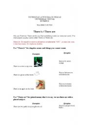 English worksheet: There is there are