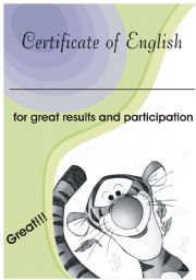 Certificate of English