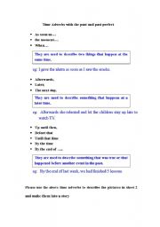English Worksheet: Time Adverbs with the past and past perfect