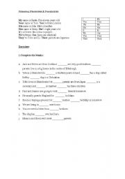 English Worksheet: Personal pronouns and possessives