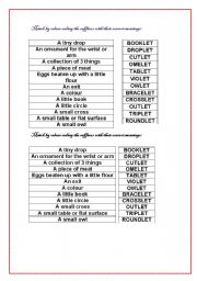 English worksheet: Suffixes Matching Worksheet