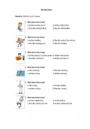 English Worksheet: free time