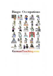 English Worksheet: occupations