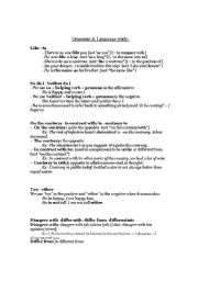 English Worksheet: language study 