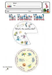 English Worksheet: The Weather Wheel