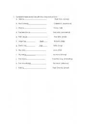 English worksheet: comparatives