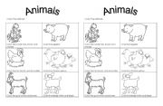 English Worksheet: Color Farm Animals