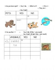 English Worksheet: Do you have / Do you like 