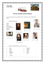 English Worksheet: Narnia - movie activity