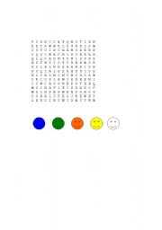 English Worksheet: Puzzle Colours