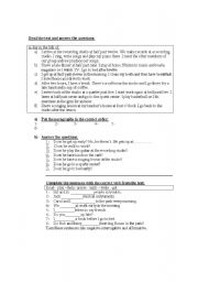 English worksheet: SIMPLE PRESENT