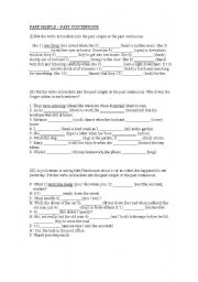 English Worksheet: Past simple / Past Continuous