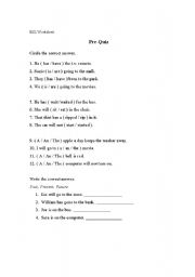 English worksheet: Beginners Pre Test