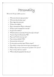 English Worksheet: Personality and character 2