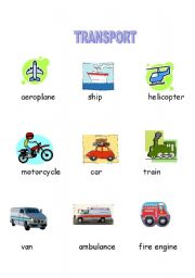 English worksheet: Transport
