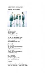 Everybody (Backstreet's Back) by Backstreet Boys - ESL worksheet by  englishteach8