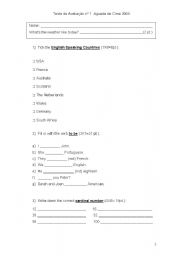 English worksheet: Elementary test for adults