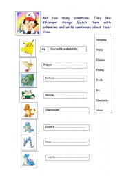 English Worksheet: Pokemon