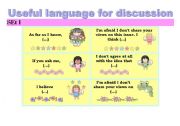 10 pages with Useful Language for Discussion and Topics for Discussion