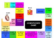 English Worksheet: HOMOPHONES GAME (PHONETICS)