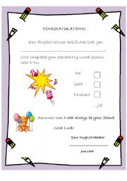 A great diploma for 4th graders