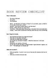 Book Review Checklist