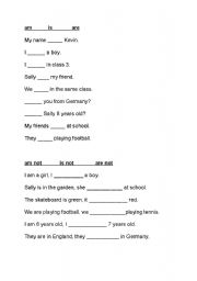 English worksheet: to be worksheet